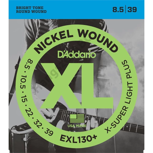 D'Addario EXL130+ elektromos gitár húrkészlet 8-39 nikkel, széria XL extra super lite plus
