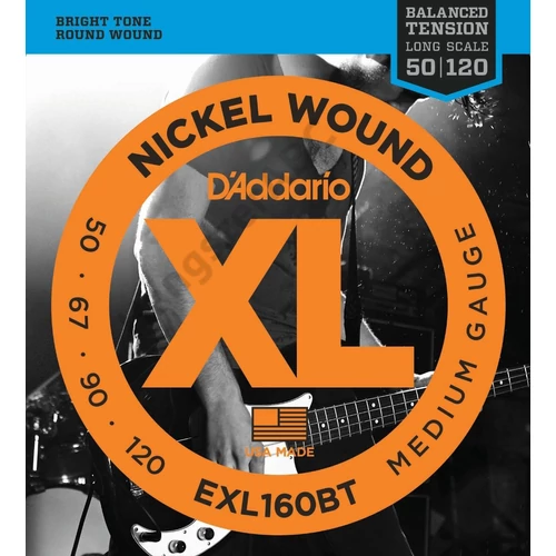 D'Addario EXL160BT basszus gitár húrkészlet 50-120 nikkel, széria XL long scale
