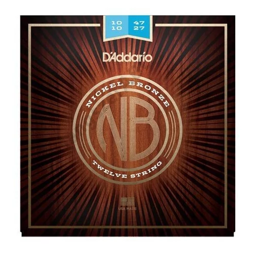 D'Addario NB1047-12 akusztikus gitár húrkészlet 12-húros  10-47, nikel-bronze, extra light