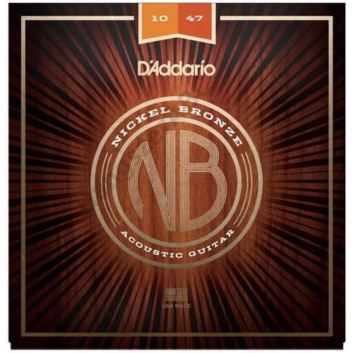 D'Addario NB1047 akusztikus gitár húrkészlet 10-47, nikel-bronze, extra light