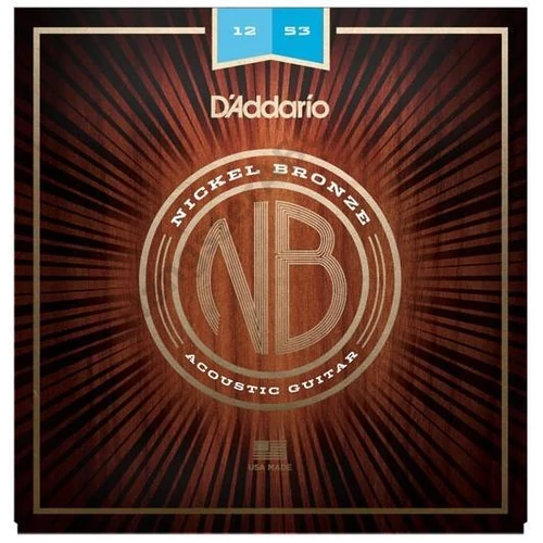 D'Addario NB1253 akusztikus gitár húrkészlet 12-53, nickel-bronze, light