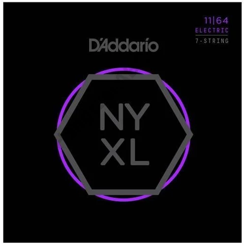 D'Addario NYXL1164 elektromos gitár húrkészlet,  7-húros , 11-64 nikkel, széria NYXL medium