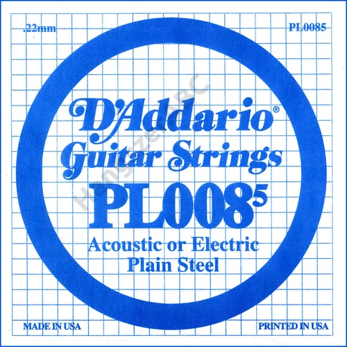 D'Addario PL0085 különálló akusztikus/elektromos gitárhúr, acél, 0085