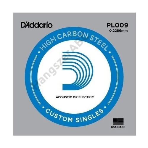 D'Addario PL009 különálló akusztikus/elektromos gitárhúr, acél, 009