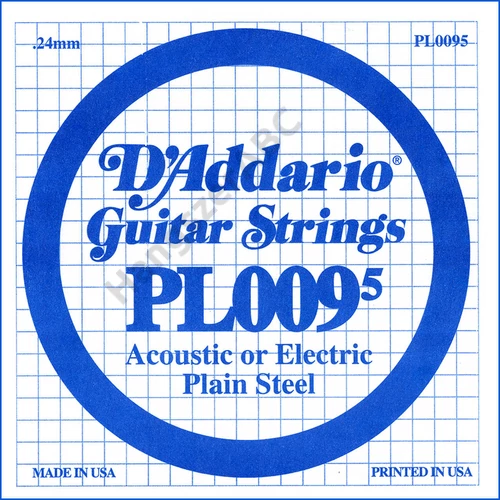 D'Addario PL0095 különálló akusztikus/elektromos gitárhúr, acél, 0095