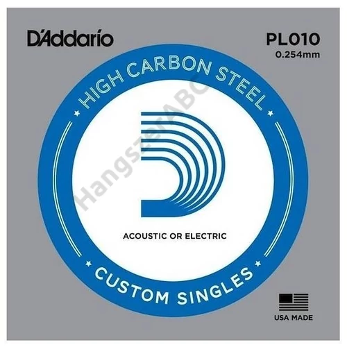 D'Addario PL010 különálló akusztikus/elektromos gitárhúr, acél, 010