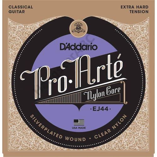 D'Addario EJ44 klasszikus gitár húrkészlet pro-arte, húrkészlet, nylon/silver wound, extra hard tension