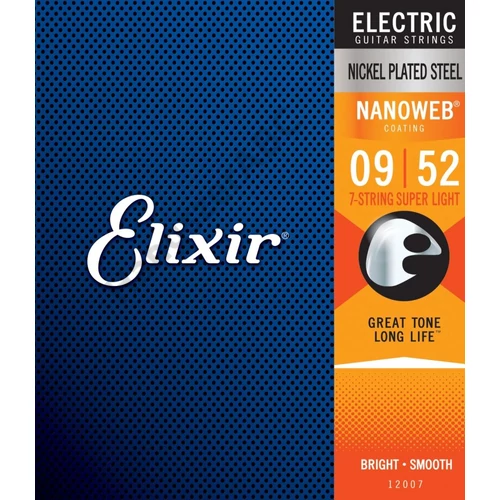 Elixir NanoWeb (12007) 9-52 7-String Super Light elektromos húrkészlet
