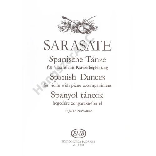 Sarasate, Pablo de, Szenthelyi Miklós  - Spanyol táncok hegedűre zongorakísérettel (Jota Navarra)