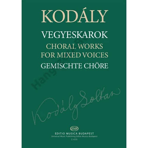 Kodály Zoltán, Erdei Péter  - Vegyeskarok (Bővített és átdolgozott kiadás papírkötésben)