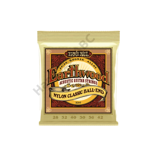Ernie Ball Earthwood Folk Nylon Clear&Gold Ball End