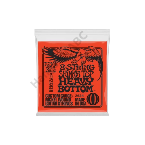 Ernie Ball Nickel Wound 8 String Slinky Skinny Top Heavy Bottom
