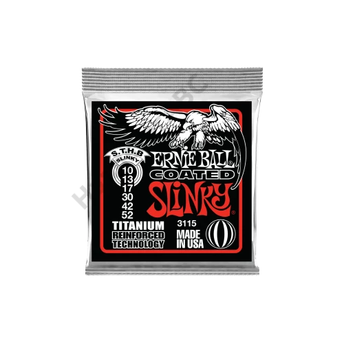 Ernie Ball Coated - Titanium RPS Skinny Top Heavy Bottom Slinky 10-52