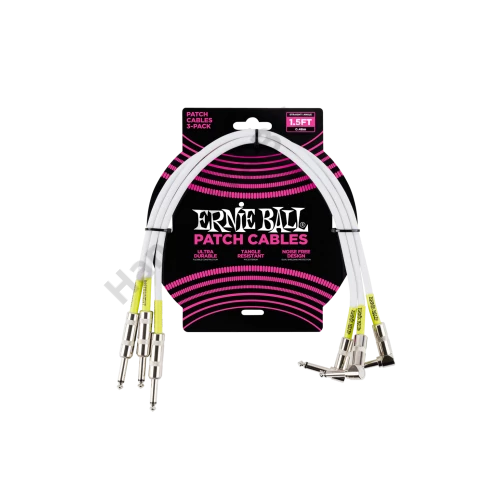 Ernie Ball Ernie Ball Patch Kábel 46cm Fehér