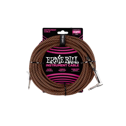 Ernie Ball Ernie Ball Szövetkábel Fekete/Narancs