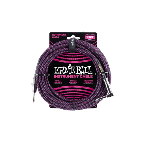 Ernie Ball Ernie Ball Szövetkábel Fekete/Lila