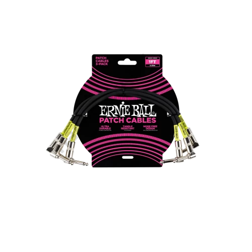 Ernie Ball Ernie Ball Patch Kábel 30cm Fekete