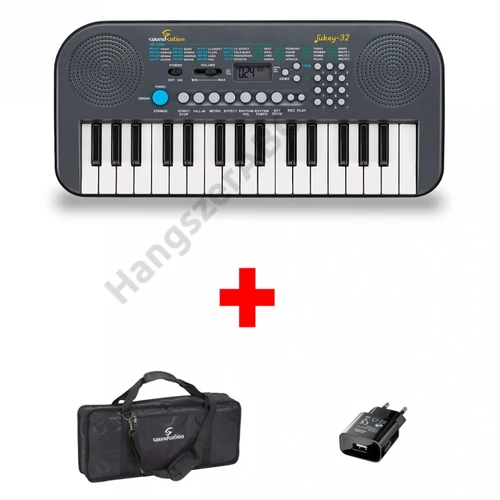SOUNDSATION JUKEY32-BUNDLE - 32 mini billentyűs szintetizátor csomag hordtáskával és tápadapterrel