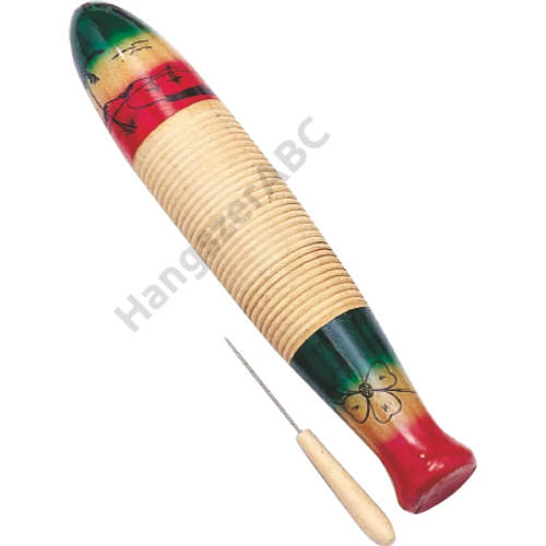 PEACE RH-22 - Fa fogantyús guiro tone block, ütővel