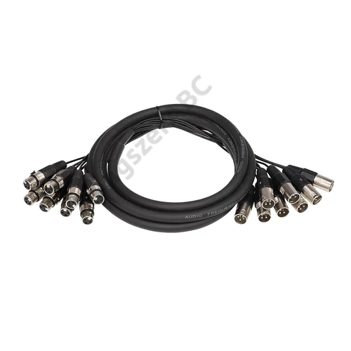 Soundsation CBLMLT8-03 - 3 méteres szerelt adapterkábel, multi-core 8 csatlakozóval