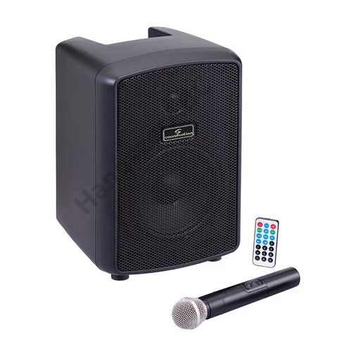 Soundsation HYPER PLAY 6AMW - 6.5" hordozható PA rendszer UHF vezeték nélküli mikrofonnal, MP3/BT lejátszóval és újratölthető akkumulátorral