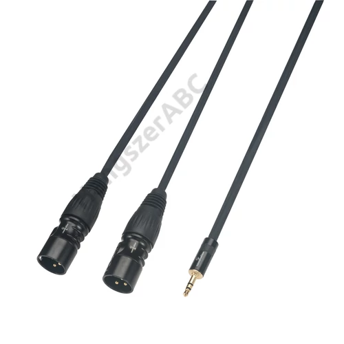 Soundsation WM-MJ2XLR30 - Wiremaster adapterkábel Mini jack sztereo 3.5 - 2 x XLR papa / 3 m