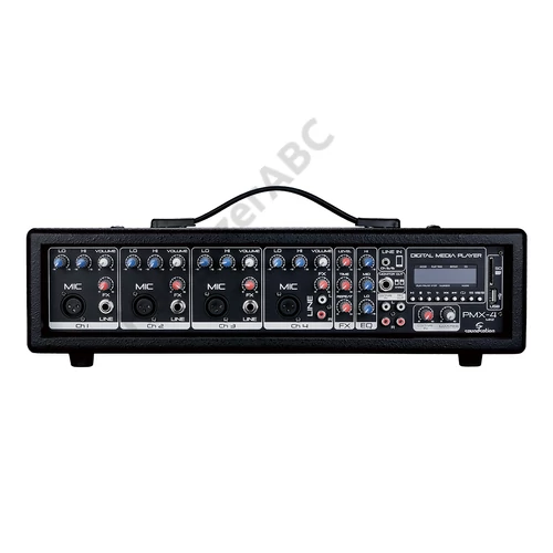Soundsation PMX-4MKII - 6 csatornás aktív mixer, effekttel és MP3 lejátszóval