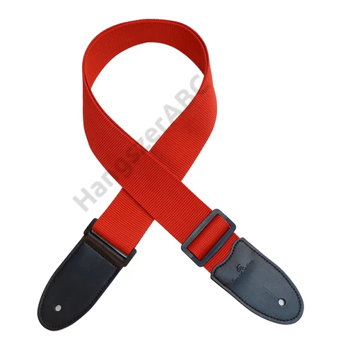 Soundsation PP-RD - Poliészter heveder gitárokhoz műbőr végekkel