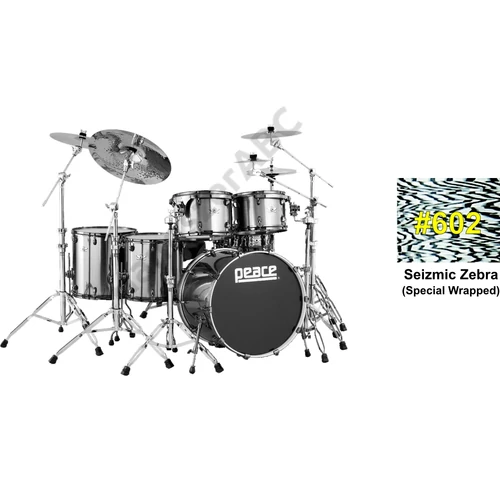 DP-22DB-5-#602 - Egyedi fóliázott felületű, nyírfa testű, 5 részes dobszett