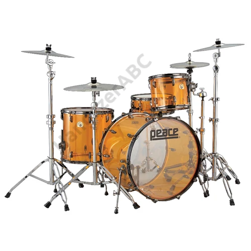 DP-20EA-5-#401 - Egyedi átlátszó felületű, akril testű, 5 részes dobszett