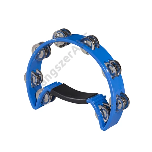 TM-1B-BL - Egysoros, félkör alakú ABS csörgődob 16 csörgőpárral (Kék)