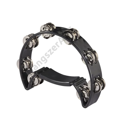 TM-1B-BK - Egysoros, félkör alakú ABS csörgődob 16 csörgőpárral (Fekete)