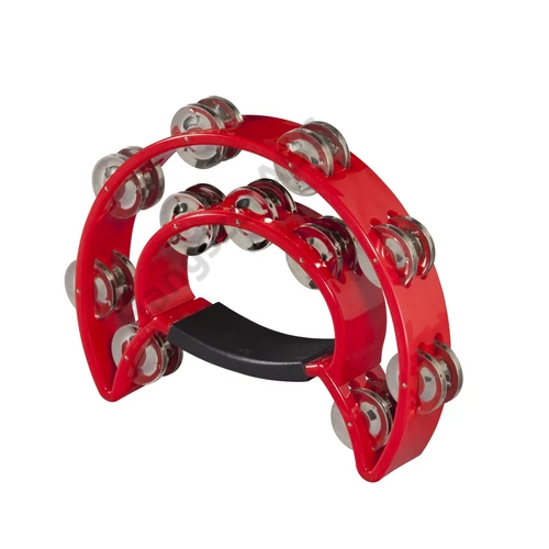 TM-2B-RD - Duplasoros, félkör alakú ABS csörgődob 22 csörgőpárral (Piros)