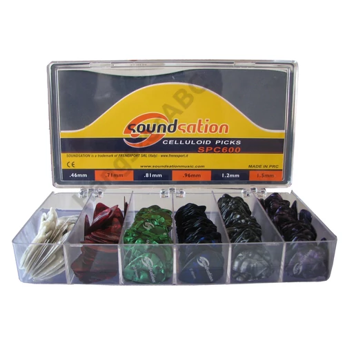 Soundsation SPC-600-BOX - Celluloid pengető doboz (600 db)
