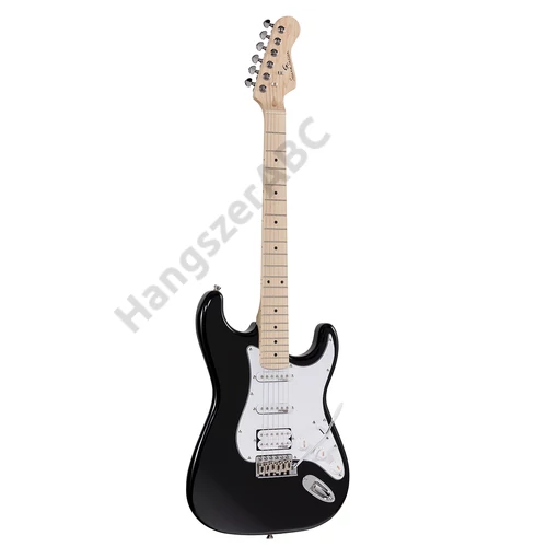 Soundsation RIDER-PRO-MSH BK - Double cutaway elektromos gitár 2 single coil + osztható humbucker pickuppel és önzáró kulcsokkal (Wilkinson mechanika, juharfa fogólap)