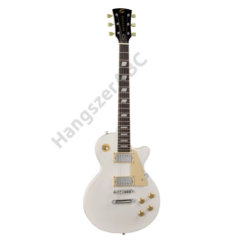 Soundsation MILESTONE-PRO WH - Ívelt fedlapú cutaway elektromos gitár 2 humbucker pickuppel és ragasztott nyakkal