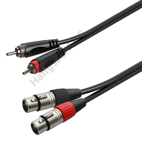 Soundsation GL-2RCA2XF6 - Aszimmetrikus adapter kábel: 2xRCA papa - 2xXLR mama / 6m
