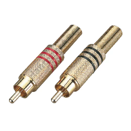 Soundsation SRCA01M-B - Fém csatlakozó RCA papa (25 db-os csomag)