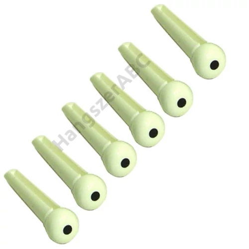 2085 - Csontszín gitártüske fekete pöttyel (50 db-os kiszerelés)