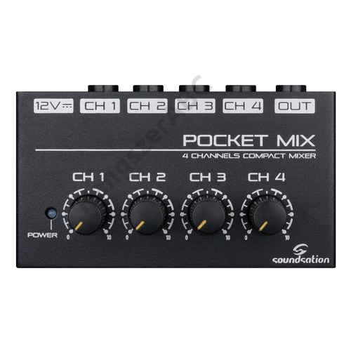 Soundsation POCKET-MIX - 4 csatornás mini mixer adapterrel