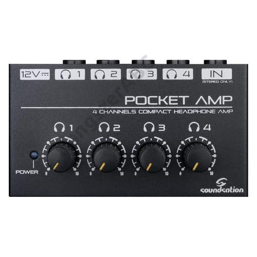 Soundsation POCKET-AMP - 4 csatornás mini fejhallgató erősítő adapterrel