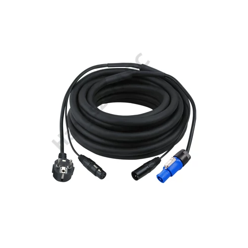 Soundsation PF300-10 - Kombinált audió jel és tápkábel aktív hangfalakhoz (3x2.5mm2 - 2x0.22mm2, 10m) Yongsheng by Neutrik powercon csatlakozóval