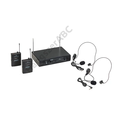 Soundsation WF-V21PPA - Dual VHF Plug and Play vezetéknélküli mikrofonszett 2 fejpántos mikrofonnal (213.0 MHz - 215.5 MHz)