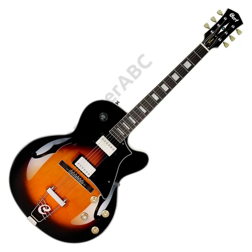 Cort Yorktown-TAB with bag félakusztikus gitár tokkal, tobacco sunburst