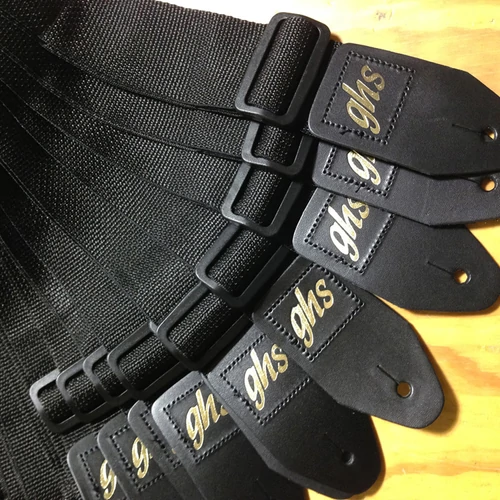 GHS A8BK gitár heveder, nylon, fekete