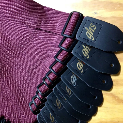 GHS A8WINE gitár heveder, nylon, borvörös