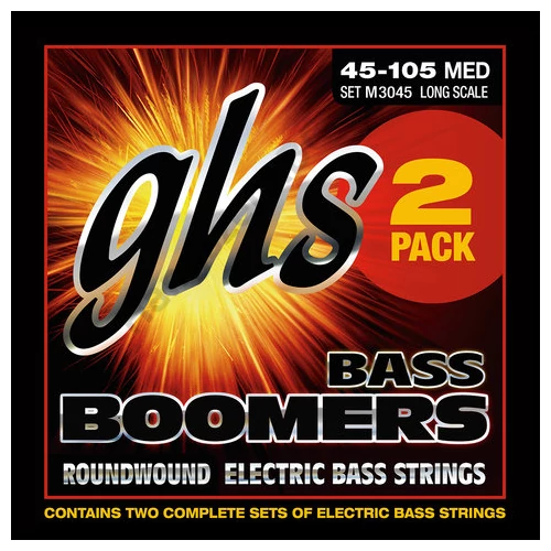 GHS ML3045-2 el.basszushúr - Boomers 2 szett, Medium Light, 45-100