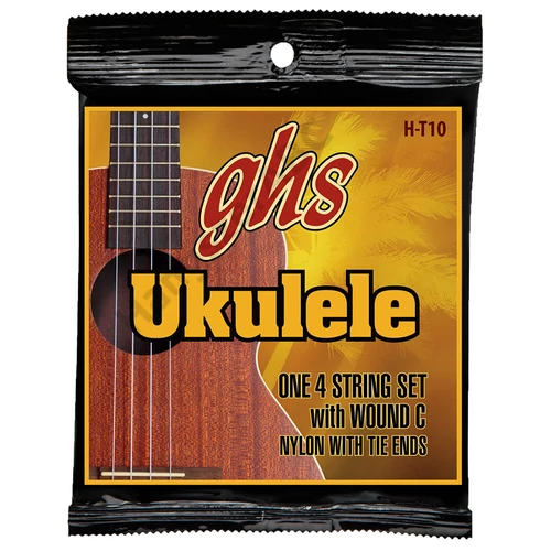 GHS H-T10 ukulele húr - black nylon, Tenor