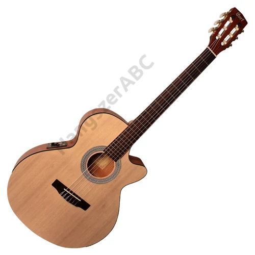 Cort CEC-1-OP klasszikus gitár elektronikával, matt natúr