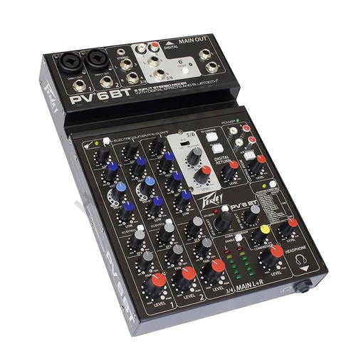 Peavey PA-PV6BT mixer keverőpult Bluetooth kapcsolattal